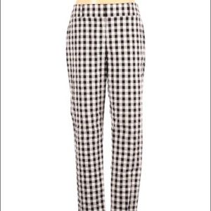 Loft black gingham trouser pants